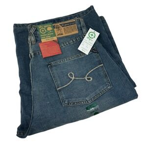 LRG Lifted Research Group Make Jeans Not War Jean Shorts Embroidered NWT 32